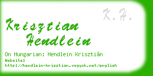krisztian hendlein business card